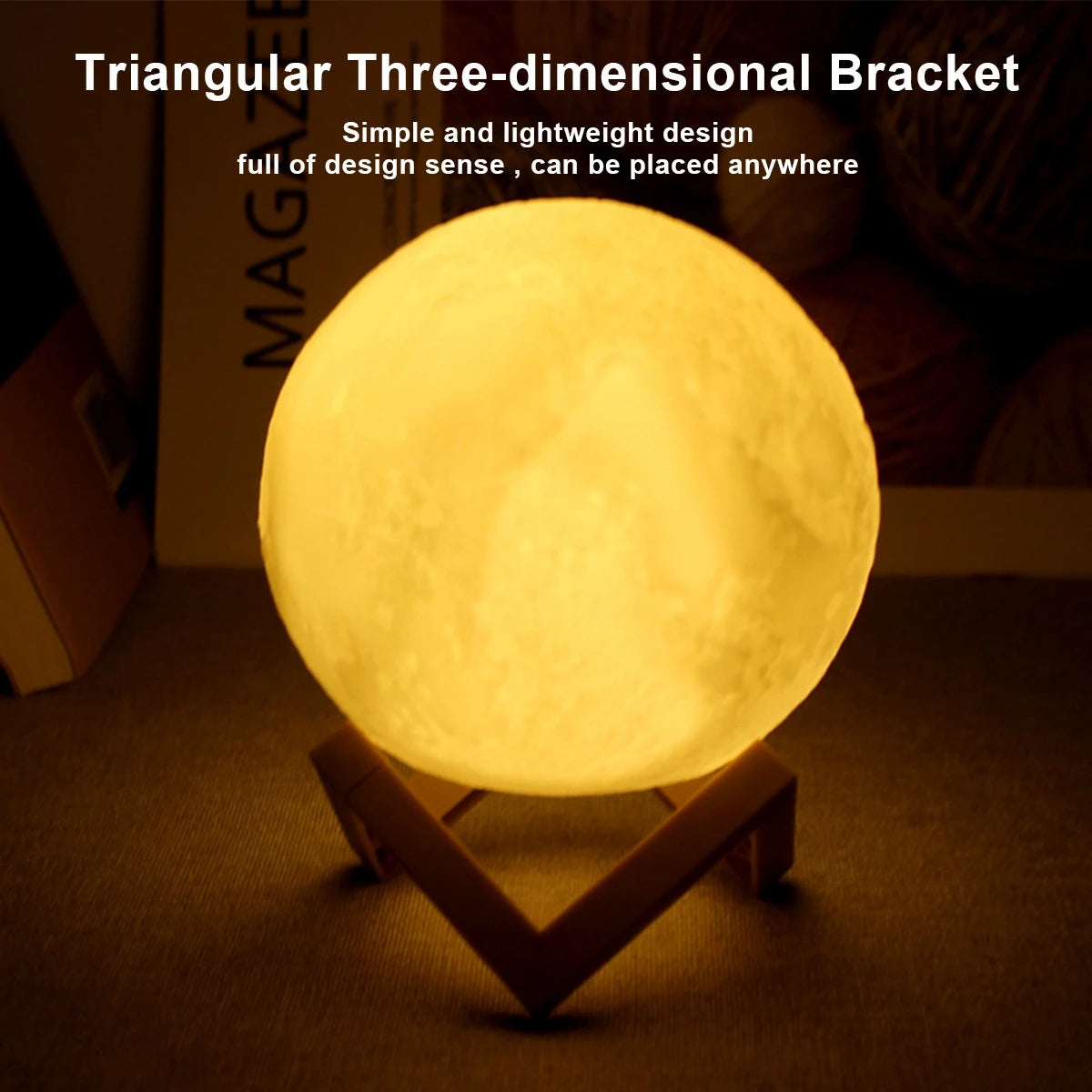 Lámpara de Luna luz LED 3D - Luz Nocturna Táctil