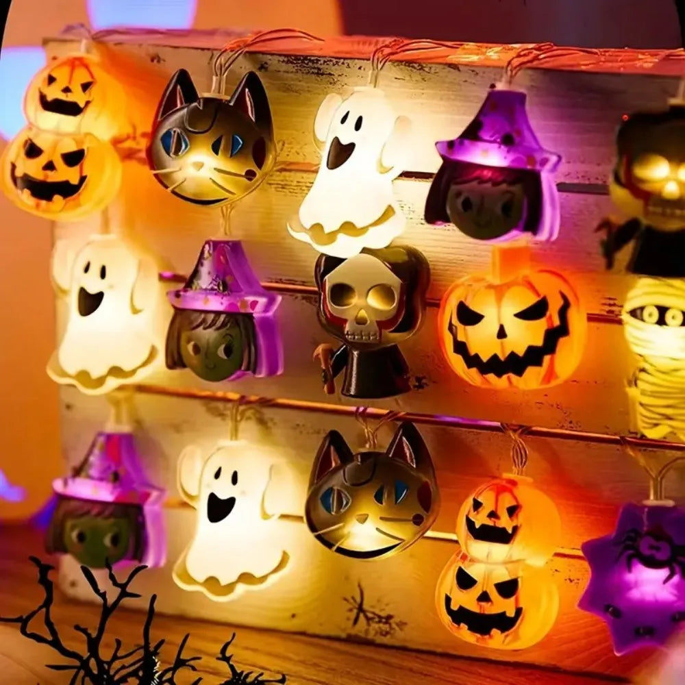 Cadena de Luces LED Halloween -Figuras Mixtas 1.5M
