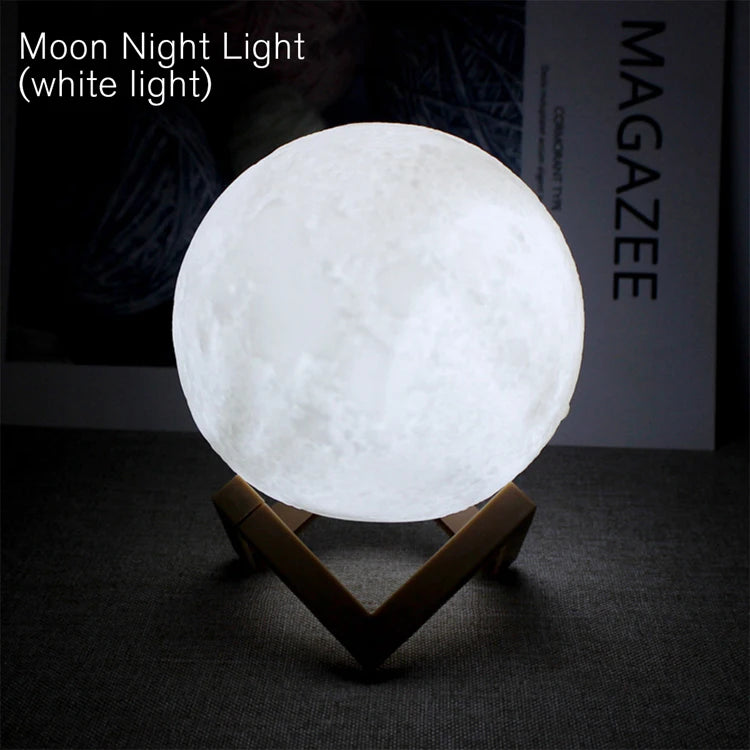 Lámpara de Luna luz LED 3D - Luz Nocturna Táctil