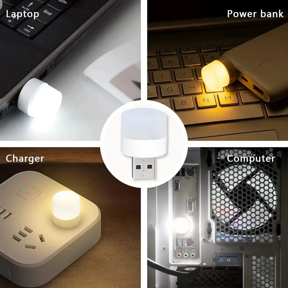 Mini luz LED nocturna USB - Bombillito Táctil