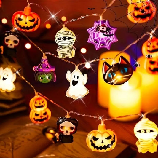 Cadena de Luces LED Halloween -Figuras Mixtas 1.5M