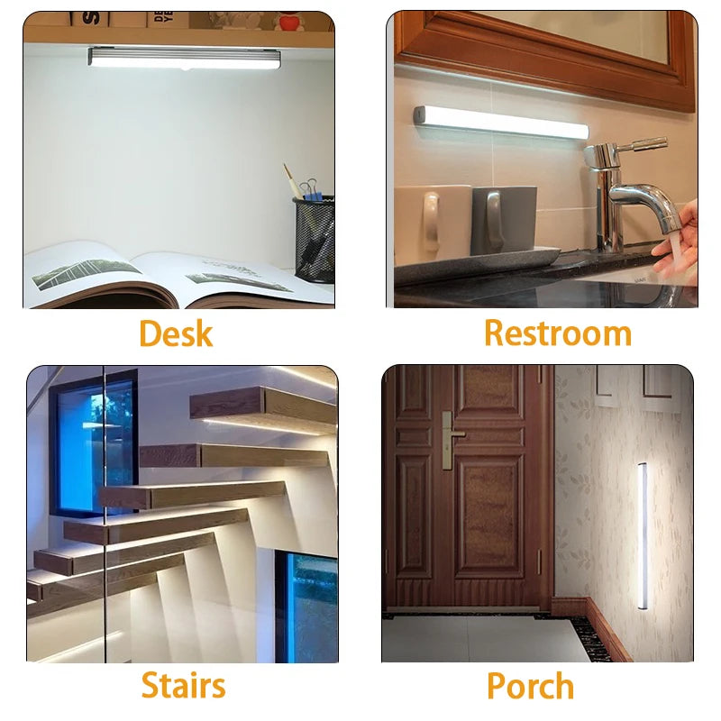 Barra LED con sensor de Movimiento Recargable USB - INAGOTABLE