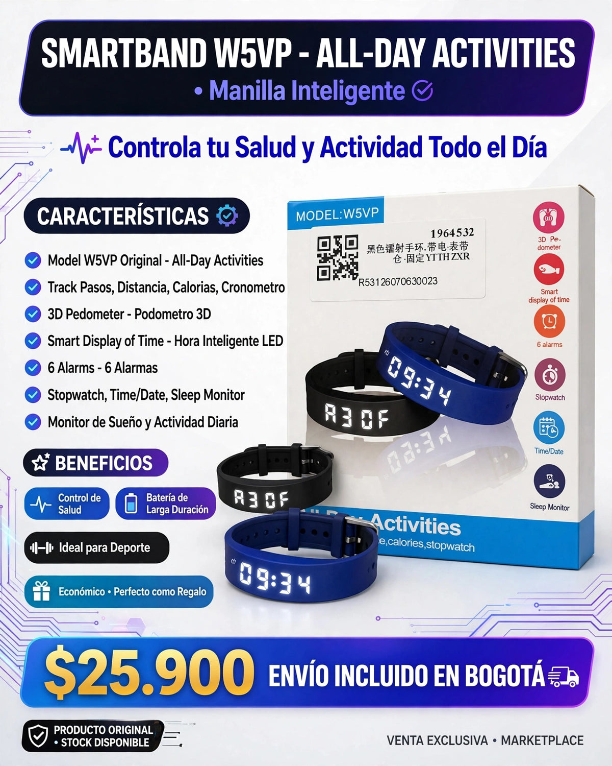 SMARTBAND W5VP - ALL-DAY ACTIVITIES